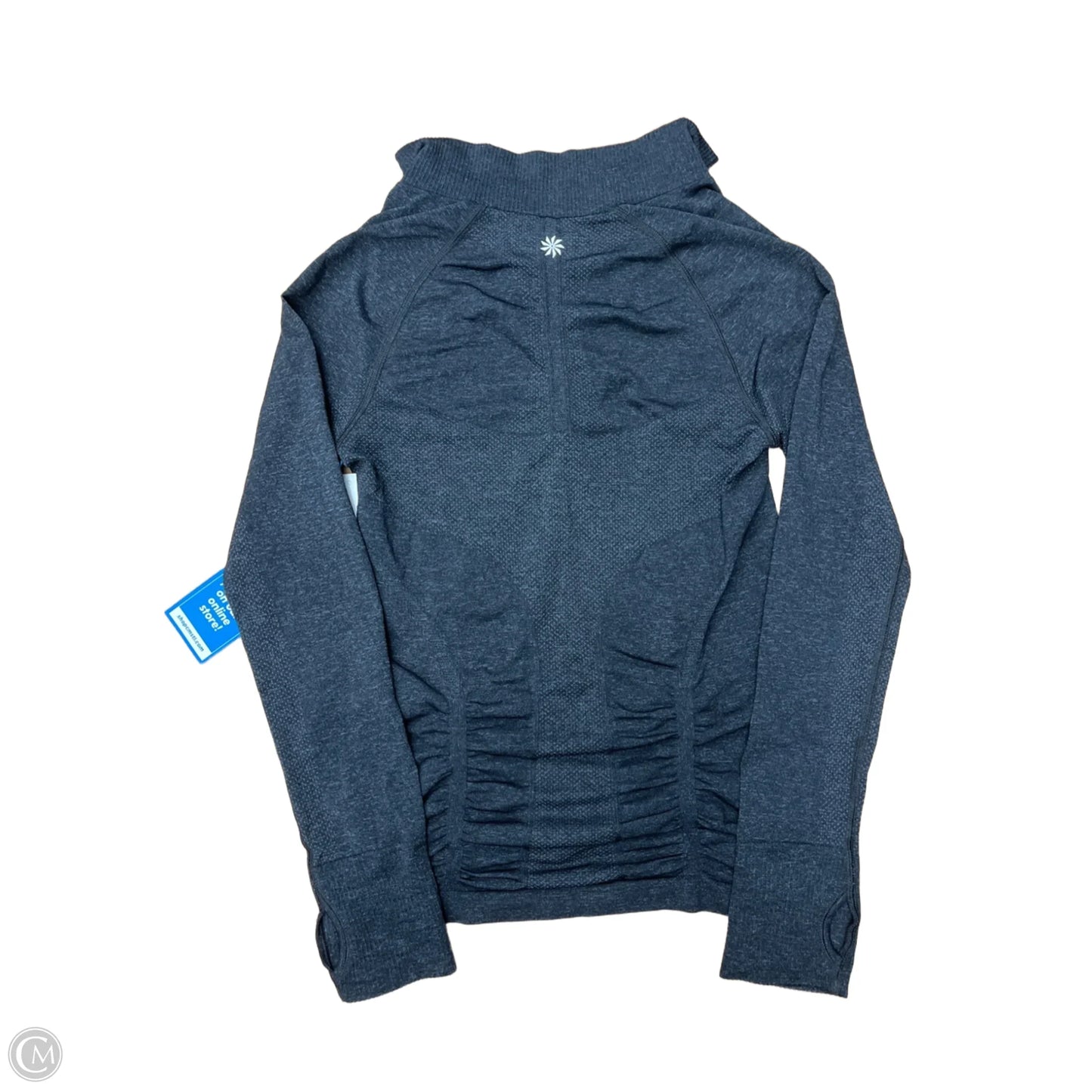 Athletic Top Long Sleeve Collar By Athleta In Black, Size: Xs