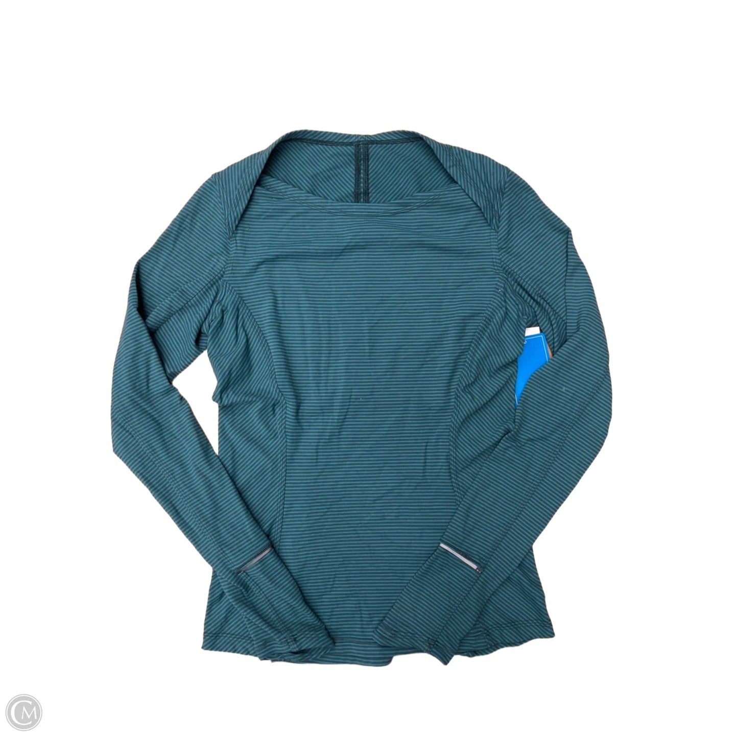 Athletic Top Long Sleeve Collar By Lululemon In Green, Size: 6