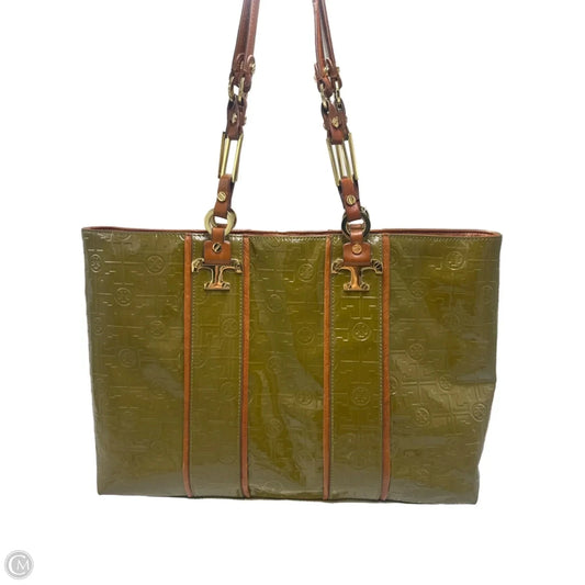 Tory Burch Patent Leather Logo Designer Handbag / Tote
