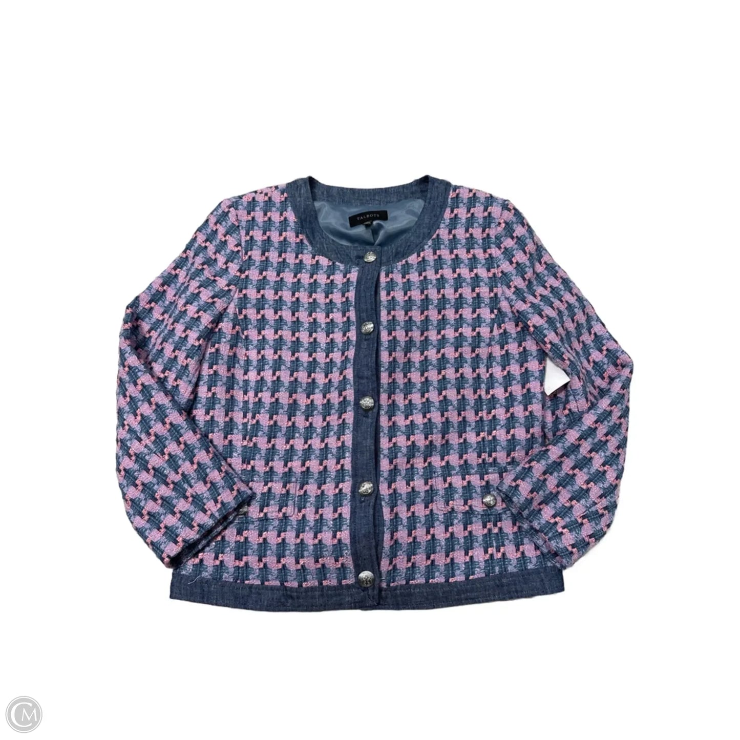 Blazer By Talbots In Blue & Purple, Size: L