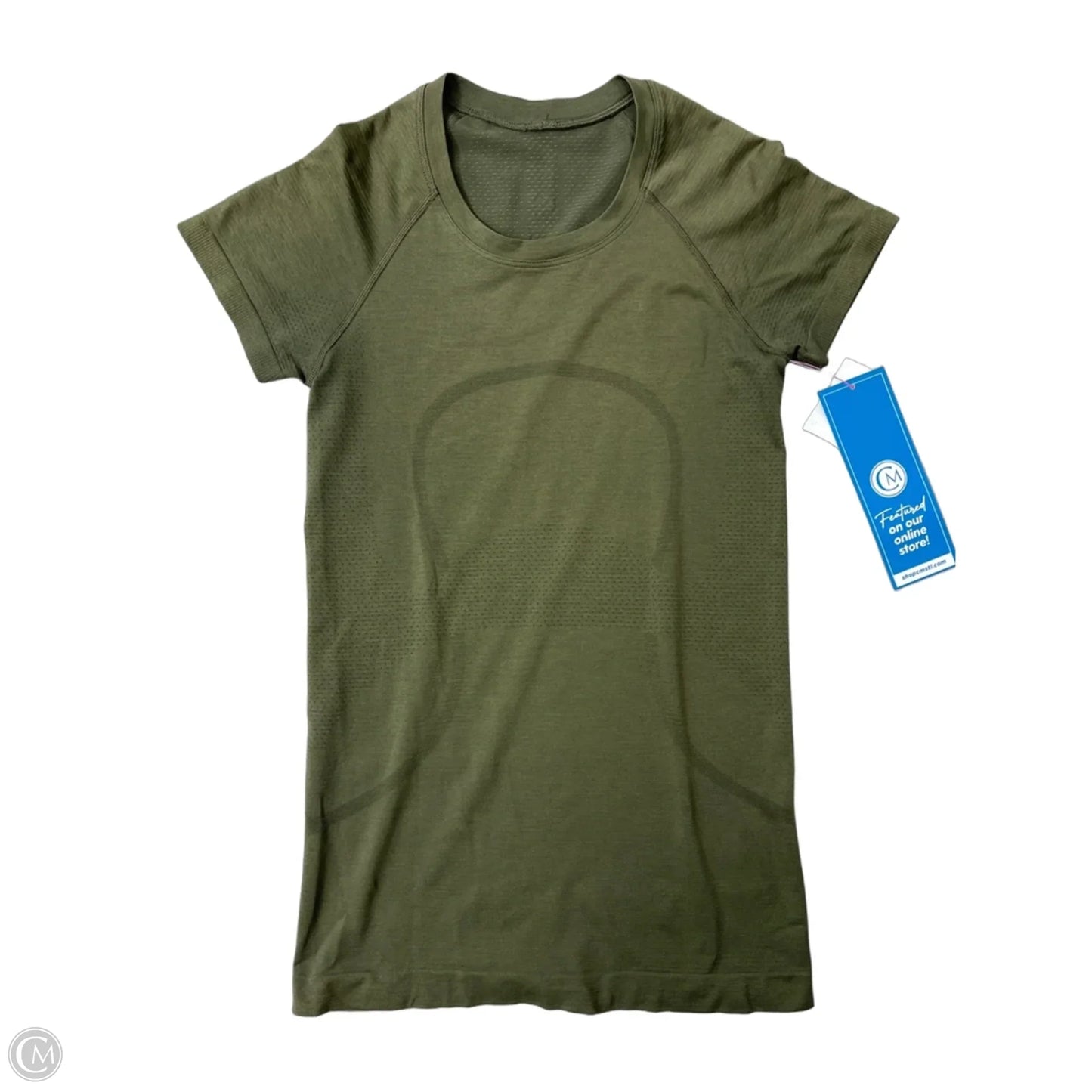 Athletic Top Short Sleeve By Lululemon In Green, Size: S