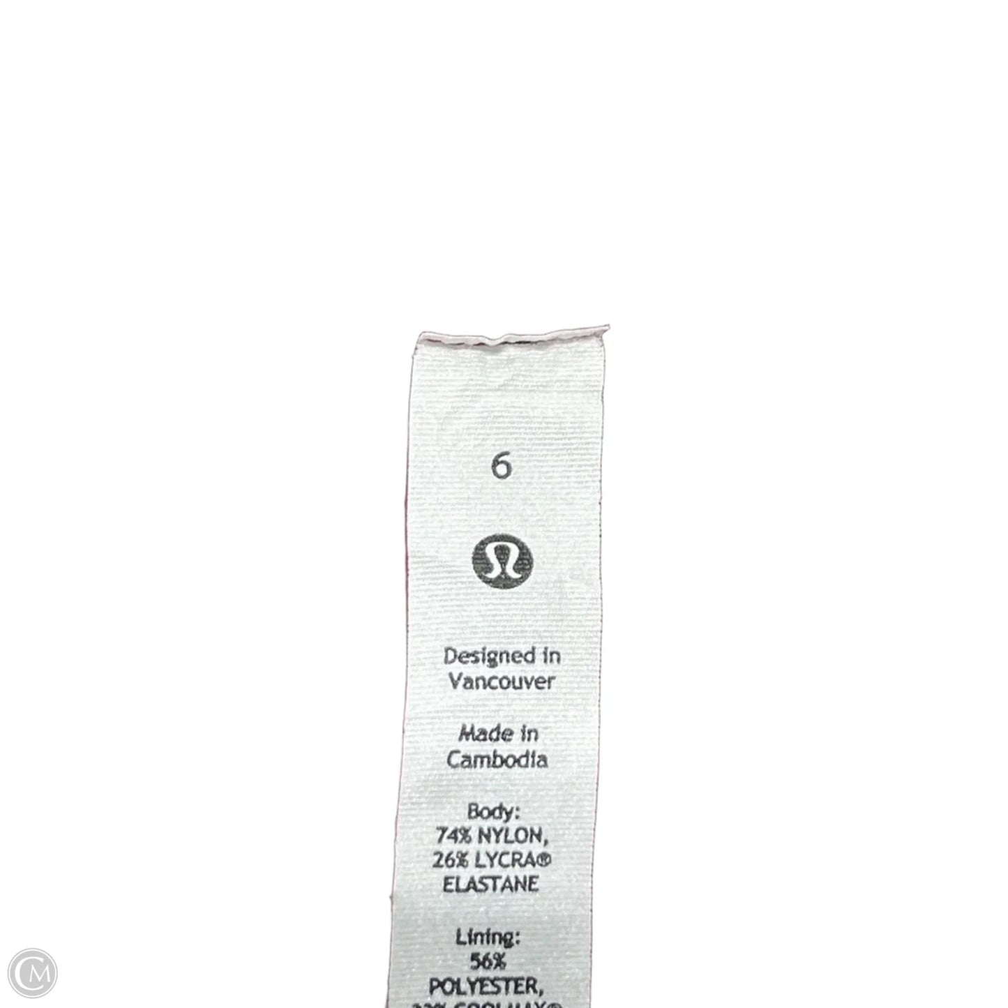 Athletic Tank Top By Lululemon In Pink, Size: 6