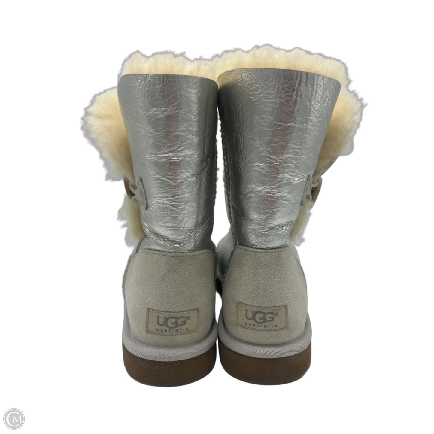 Boots Designer By UGG In Silver, Size: 7