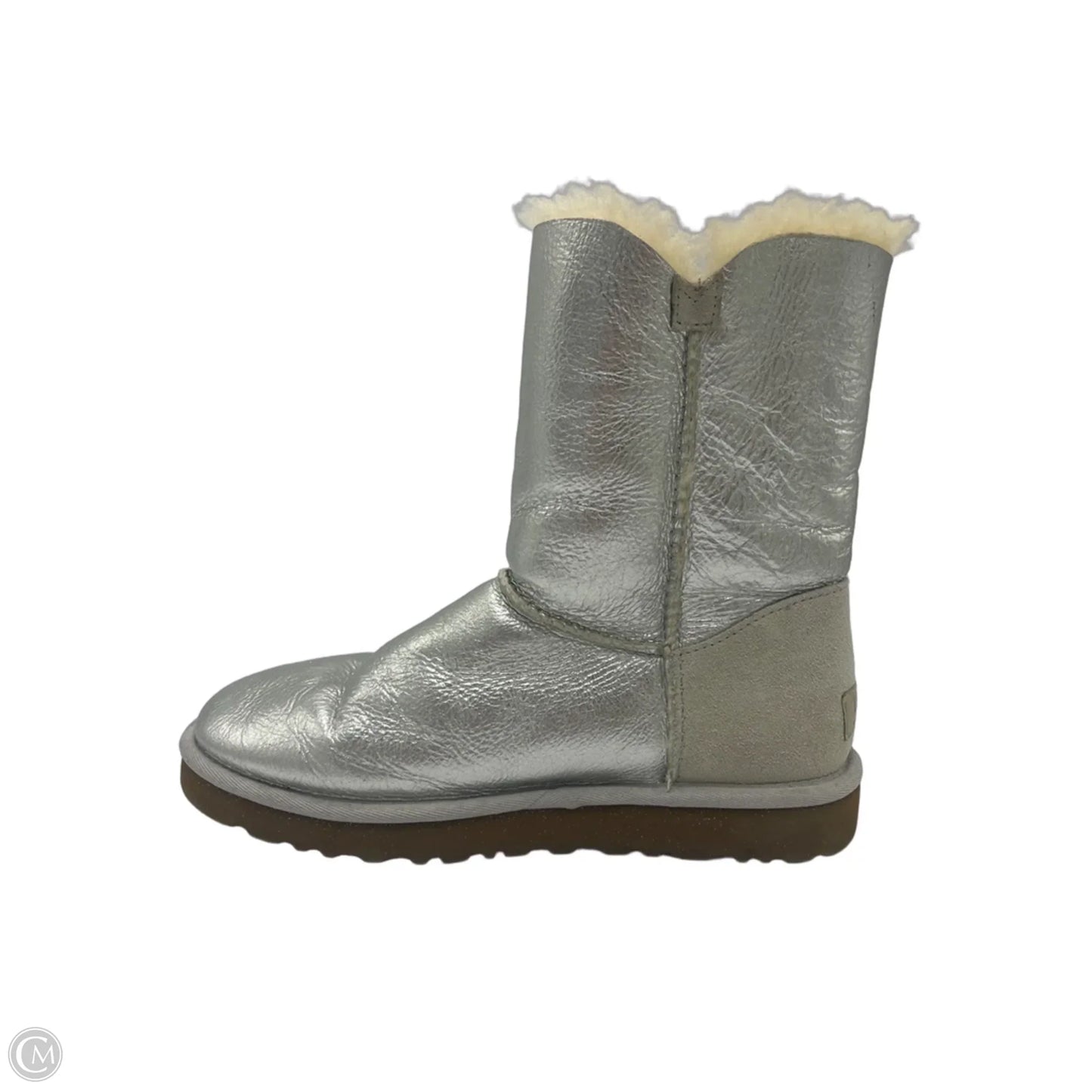 Boots Designer By UGG In Silver, Size: 7