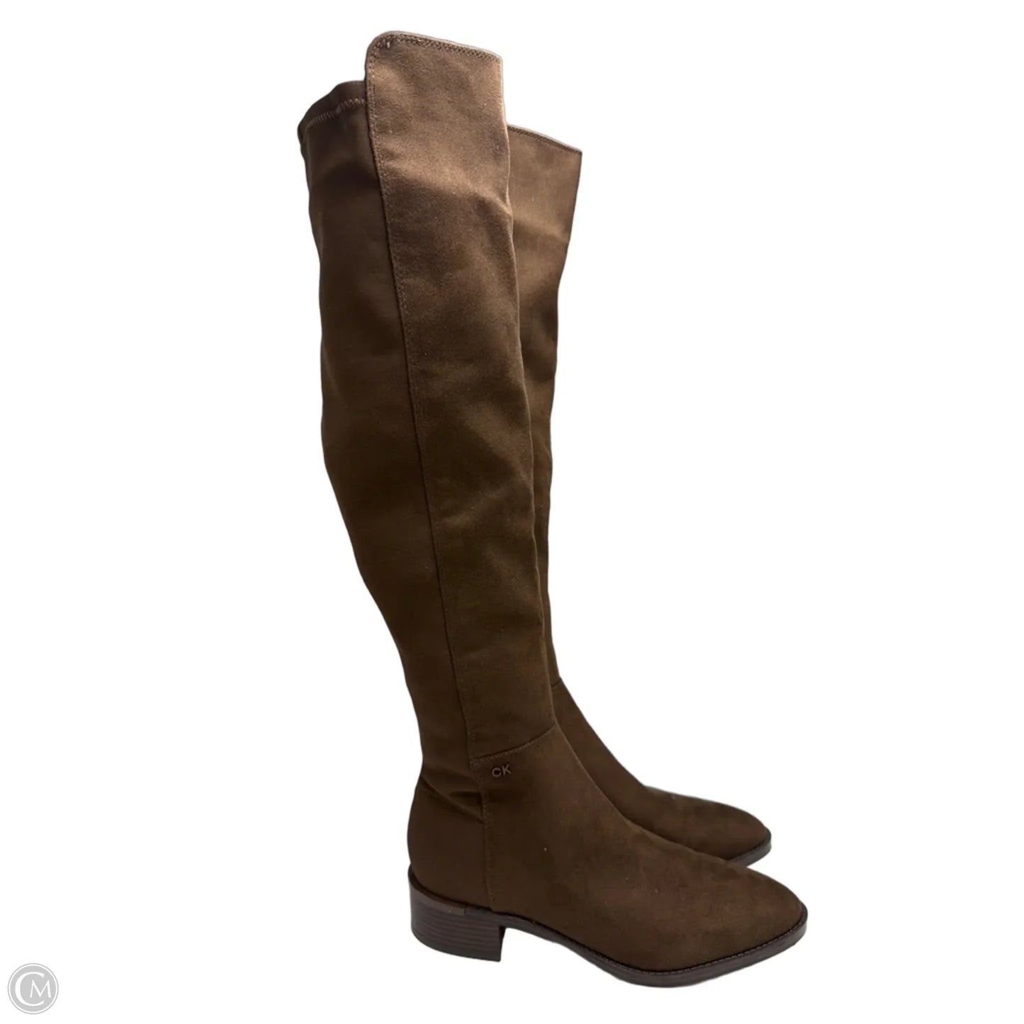 Boots Knee Flats By Calvin Klein In Brown, Size: 8.5