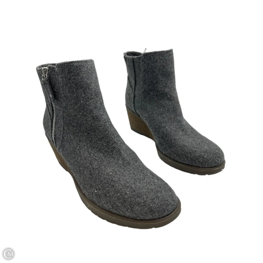 Boots Ankle Heels By Dr Scholls In Grey, Size: 9.5