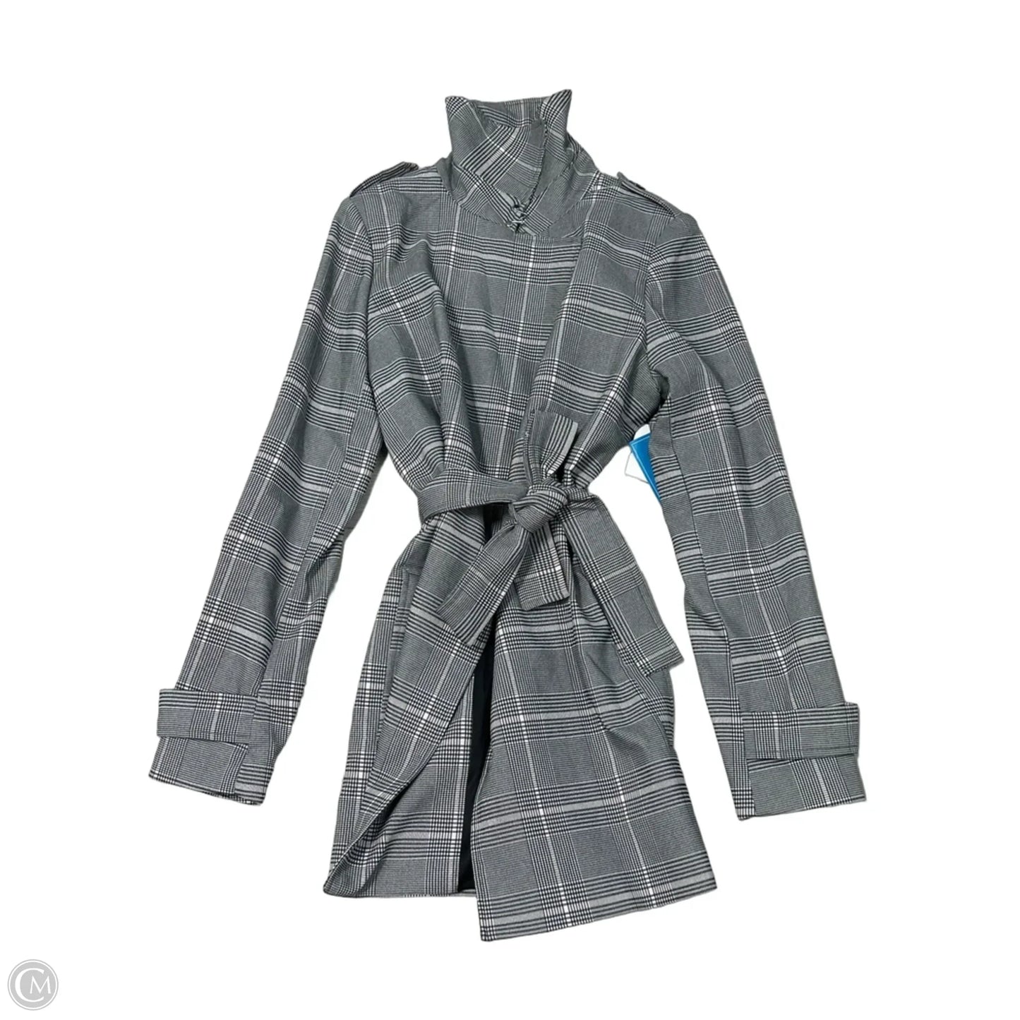 Coat Peacoat By Carolina Belle In Black & White, Size: S