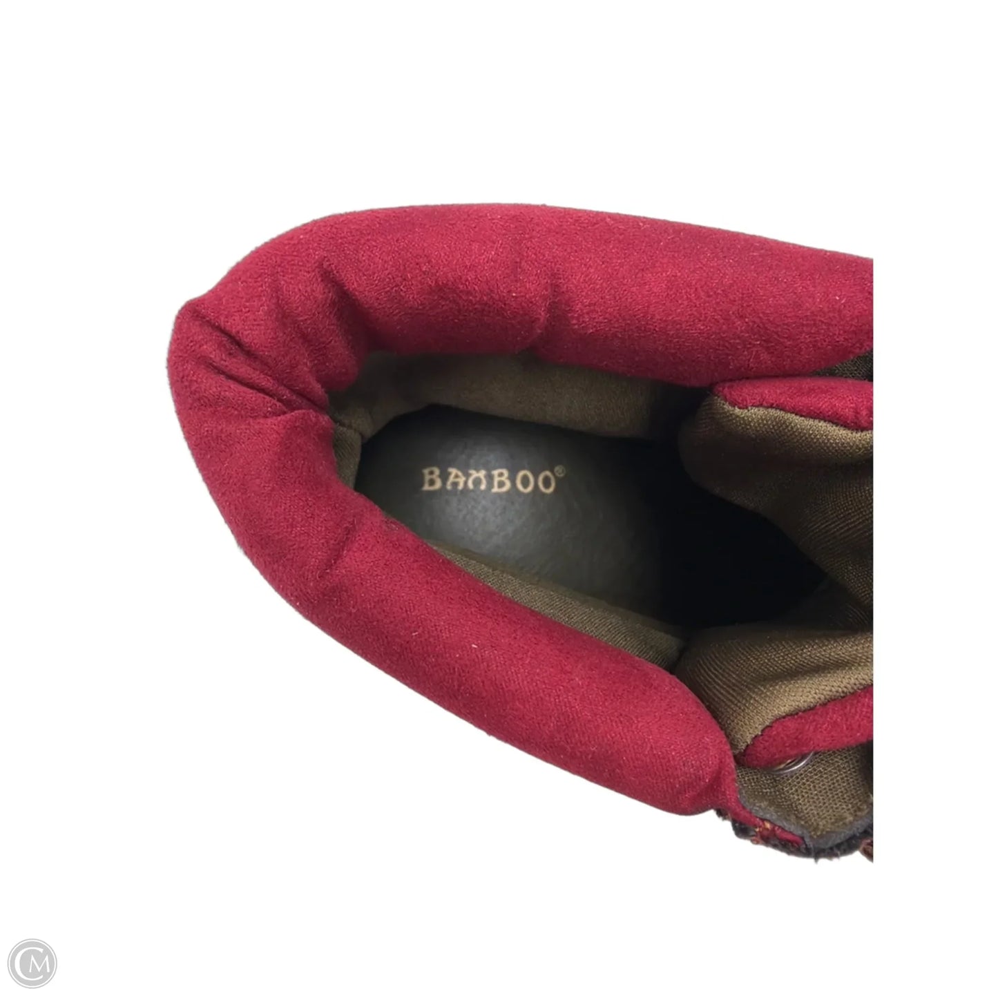 Boots Hiking By Bamboo In Green & Red, Size: 8.5