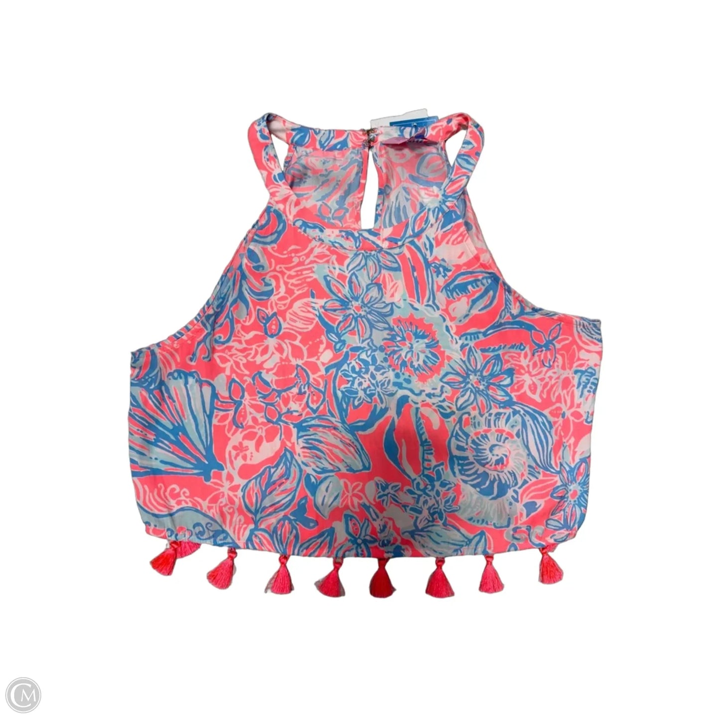 Top Sleeveless Designer By Lilly Pulitzer In Blue & Pink, Size: 10