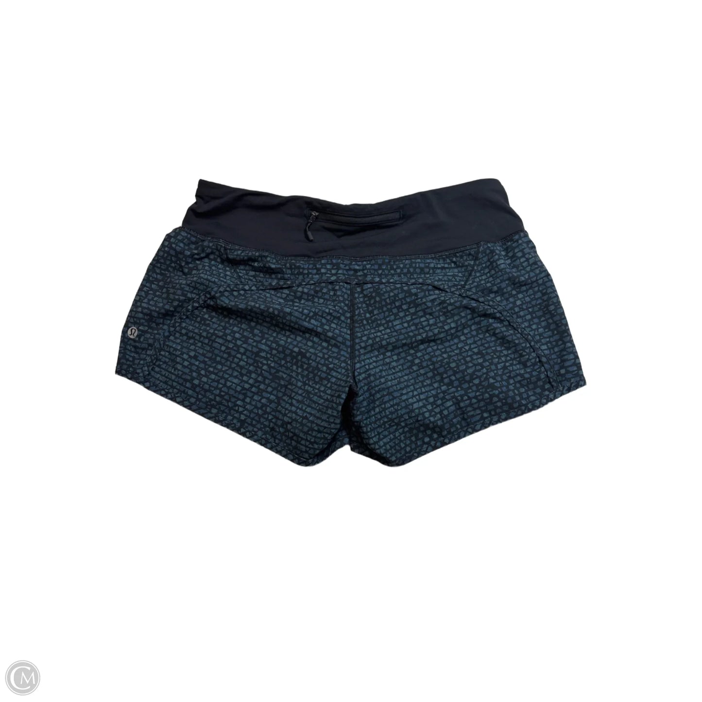 Athletic Shorts By Lululemon In Blue & Brown, Size: 6