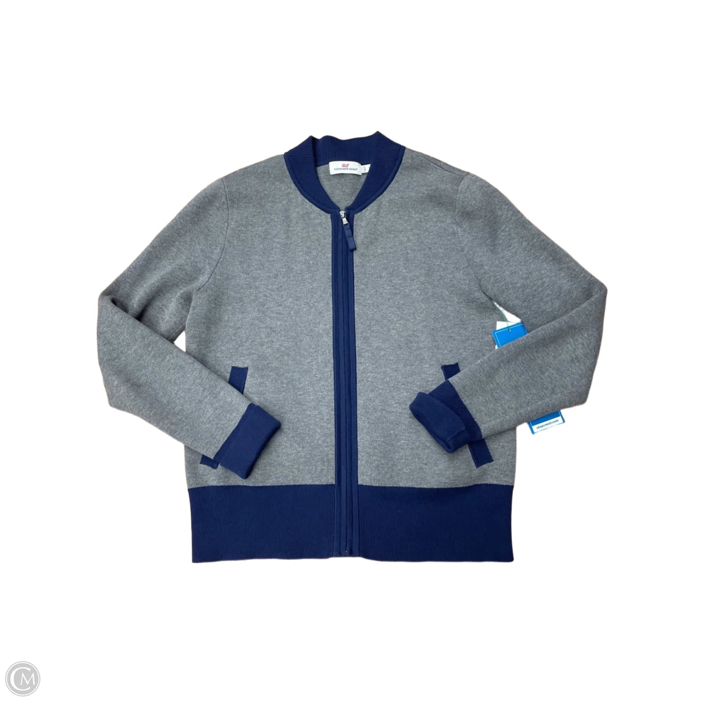 Sweater Cardigan By Vineyard Vines In Grey, Size: S