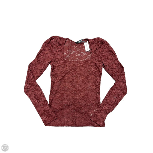 New! Top Long Sleeve By Anthropologie In Pink, Size: S