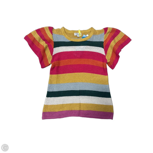 Top Short Sleeve By Evereve In Multi-colored, Size: M