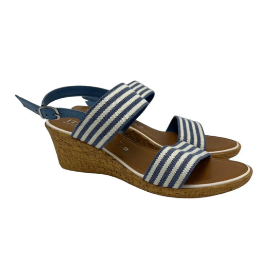 Shoes Heels Block By Italian Shoemakers In Blue & Brown, Size: 10