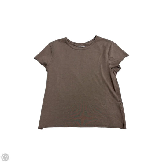 Top Short Sleeve By Anthropologie In Brown, Size: S