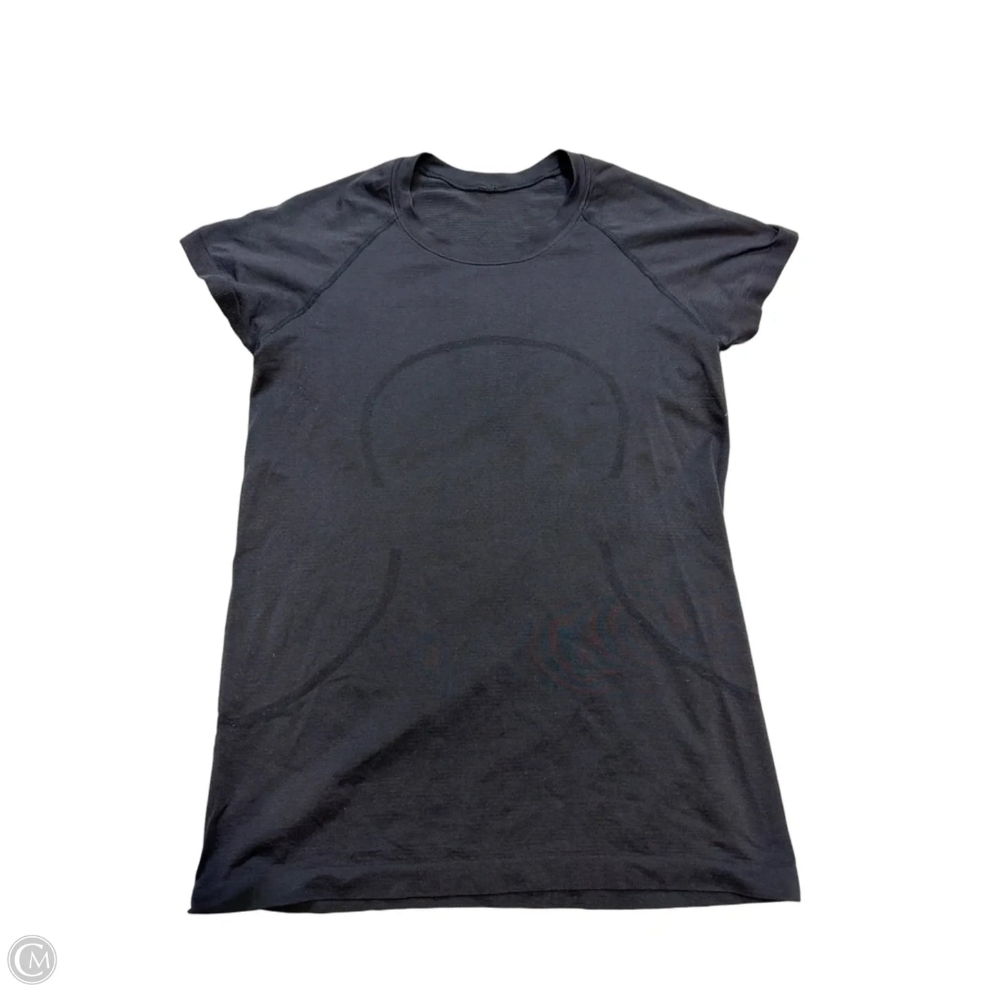 Athletic Top Short Sleeve By Lululemon In Black, Size: M