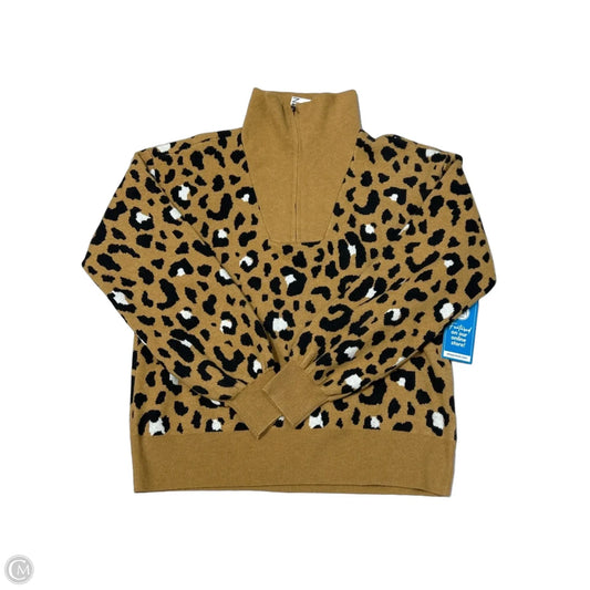 New! Sweatshirt Collar By Nine West In Animal Print, Size: M