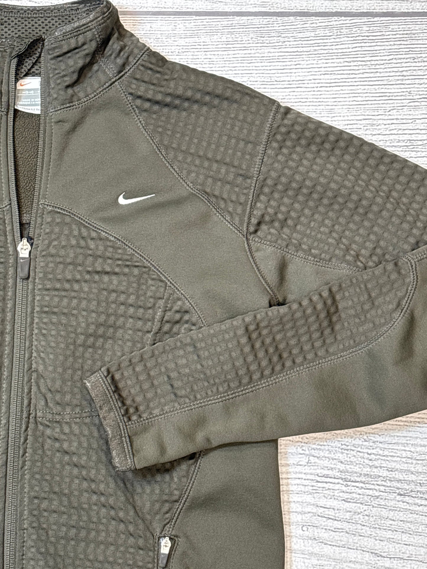 Athletic Jacket By Nike Apparel In Green, Size: M