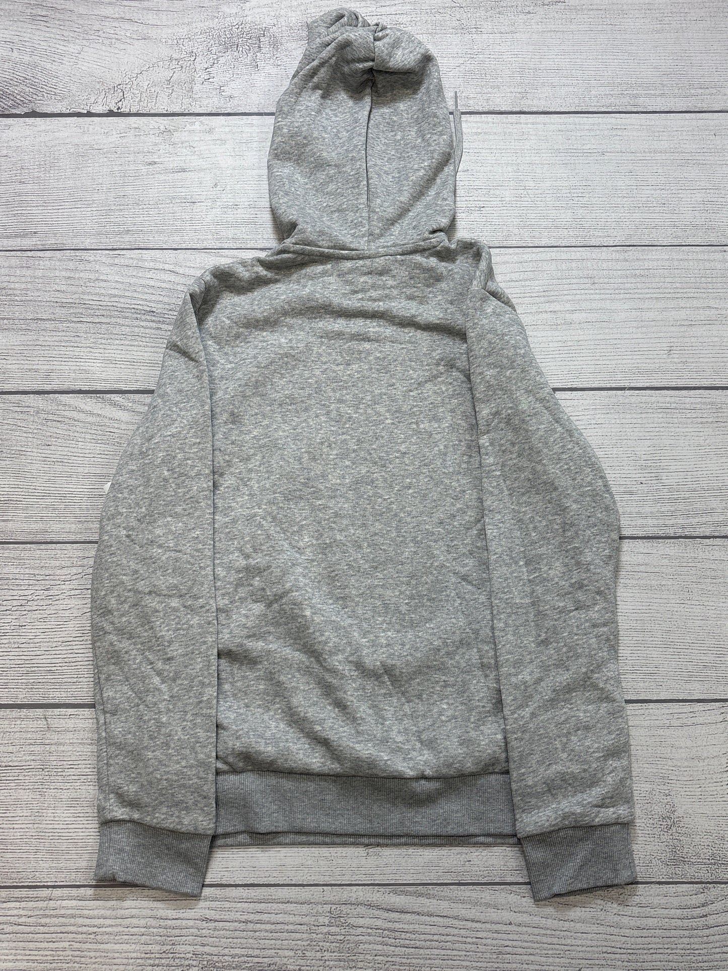 Athletic Sweatshirt Hoodie By Adidas In Grey, Size: M