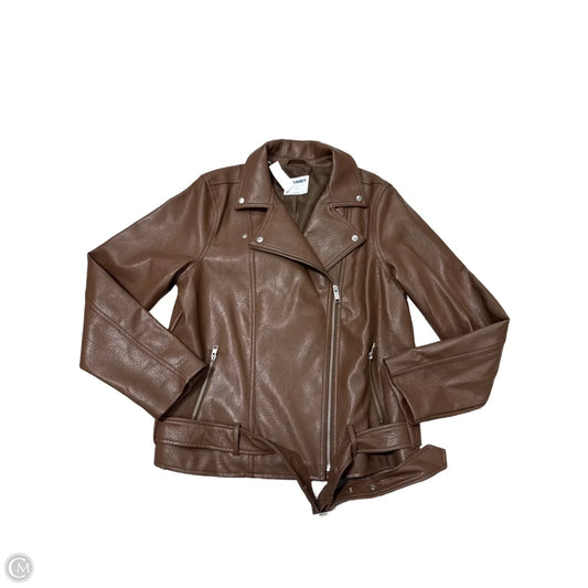 New! Jacket Moto Leather By Old Navy In Brown, Size: L