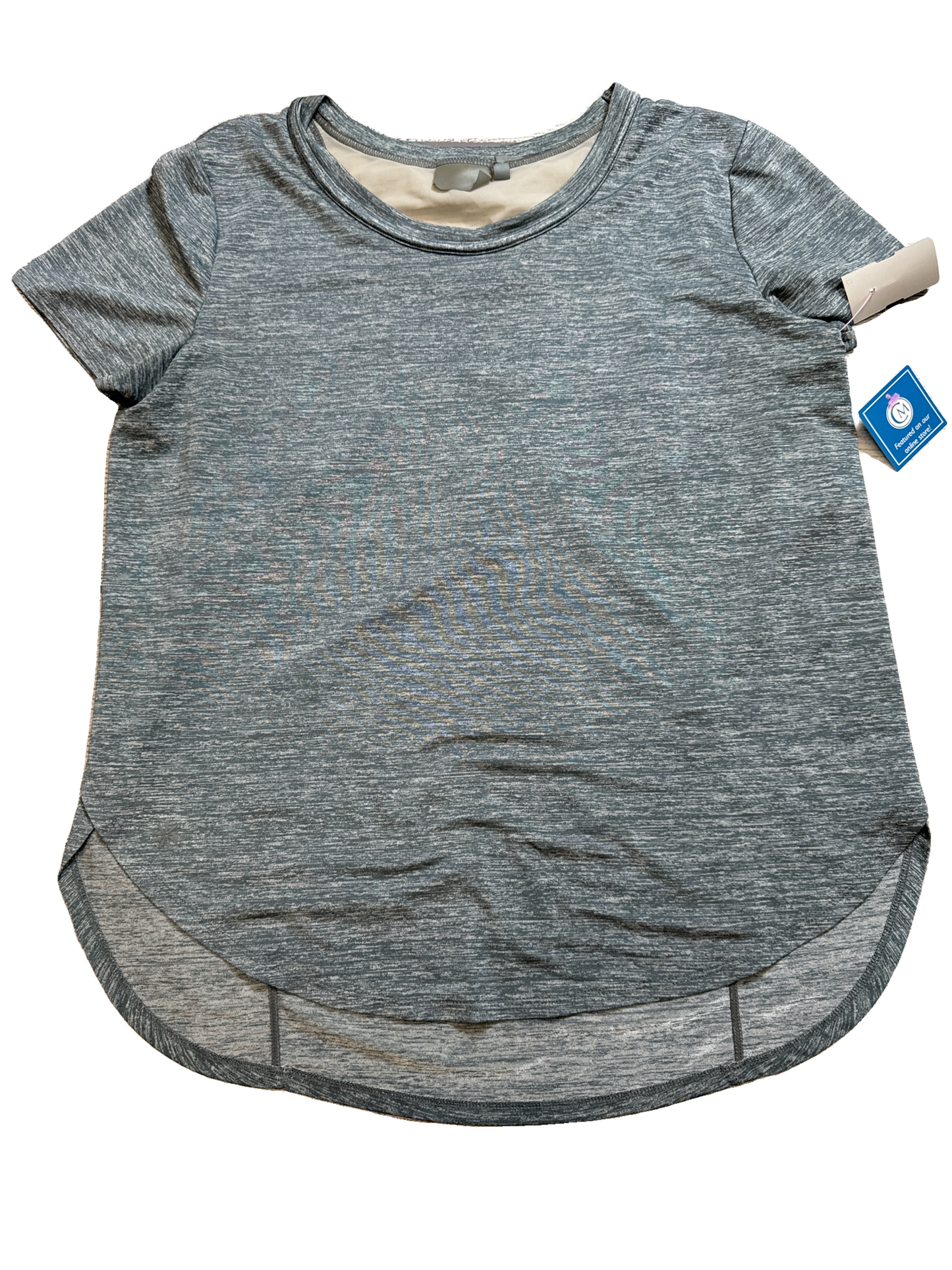 Athletic Top Short Sleeve By Athleta In Grey, Size: M