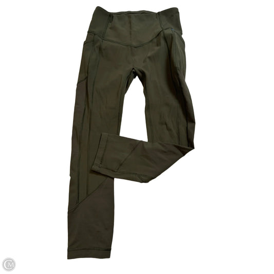 Athletic Capris By Lululemon In Green, Size: 6