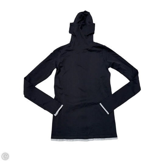 Athletic Top Long Sleeve Hoodie By Athleta In Black, Size: S