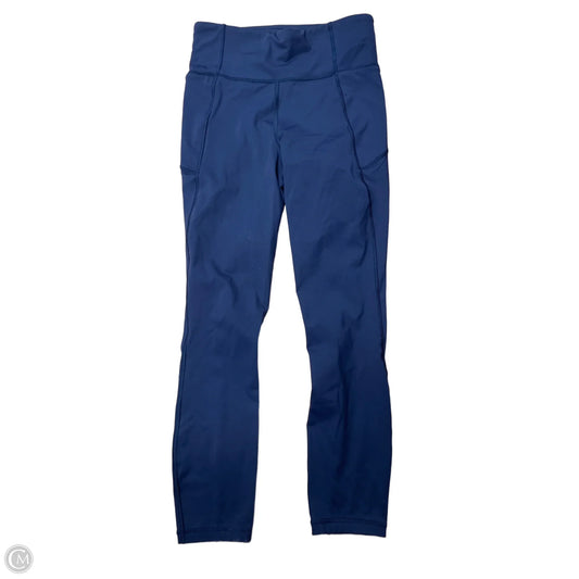 Athletic Capris By Lululemon In Navy, Size: 4