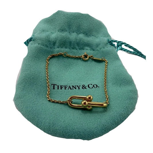 Tiffany & Company 18K Hardware Double Link Luxury Bracelet, SIZE: 6”