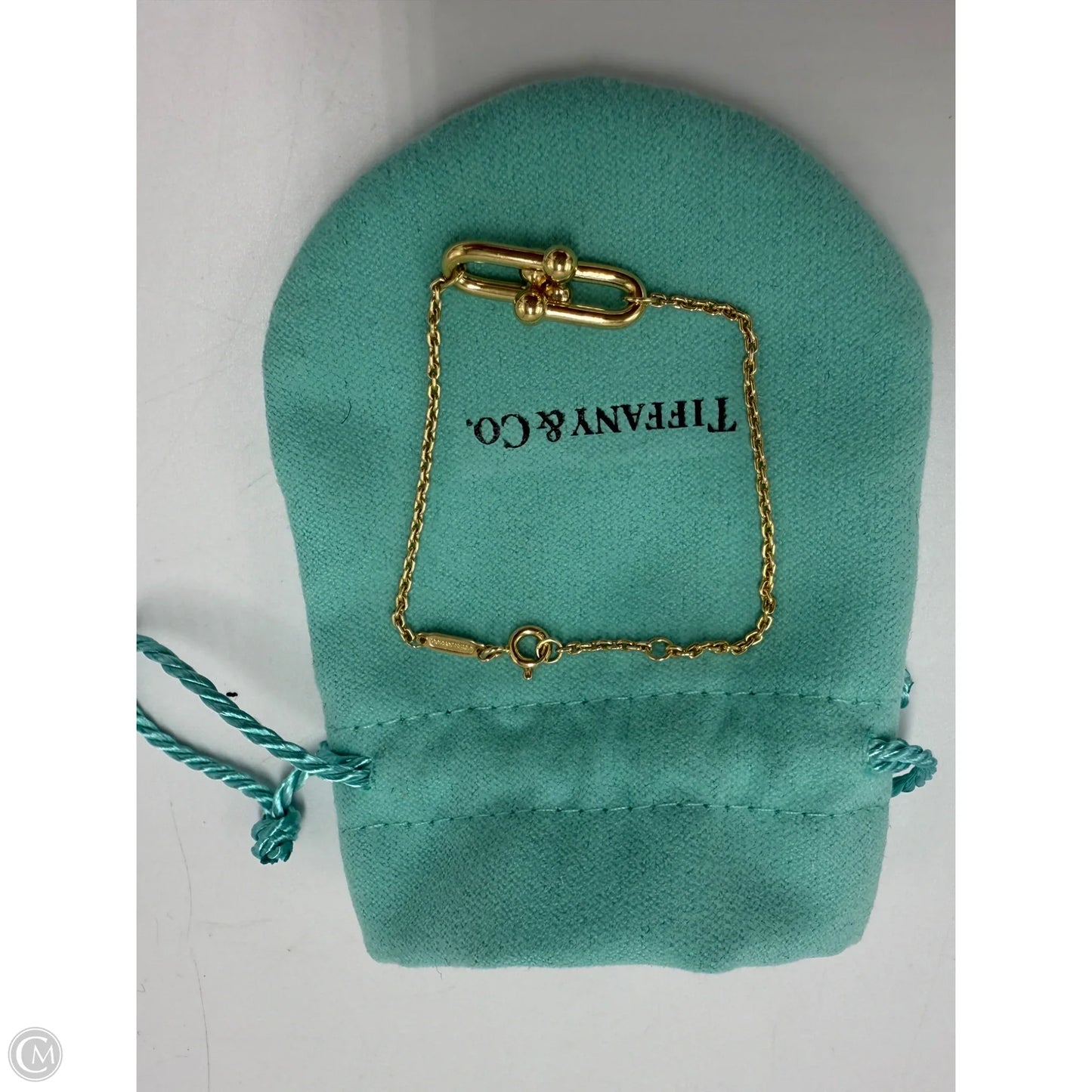 Tiffany & Company 18K Hardware Double Link Luxury Bracelet, SIZE: 6”