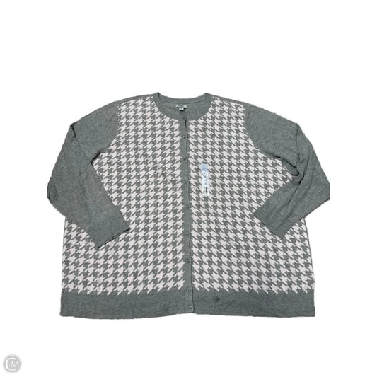 New! Cardigan By Croft And Barrow In Grey, Size: 5X