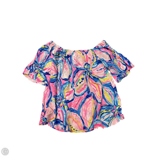 Top Short Sleeve Designer By Lilly Pulitzer In Multi-colored, Size: S