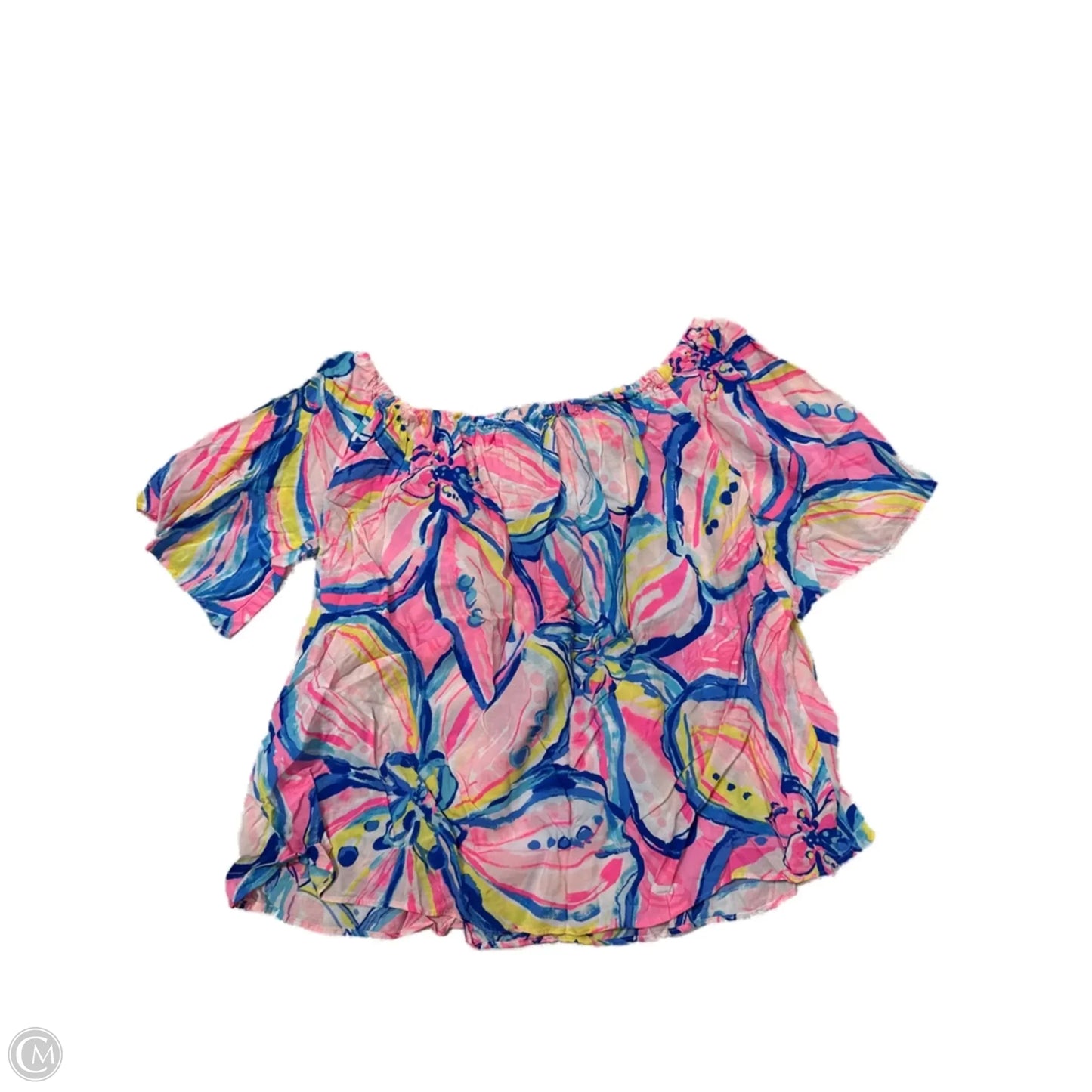 Top Short Sleeve Designer By Lilly Pulitzer In Multi-colored, Size: S