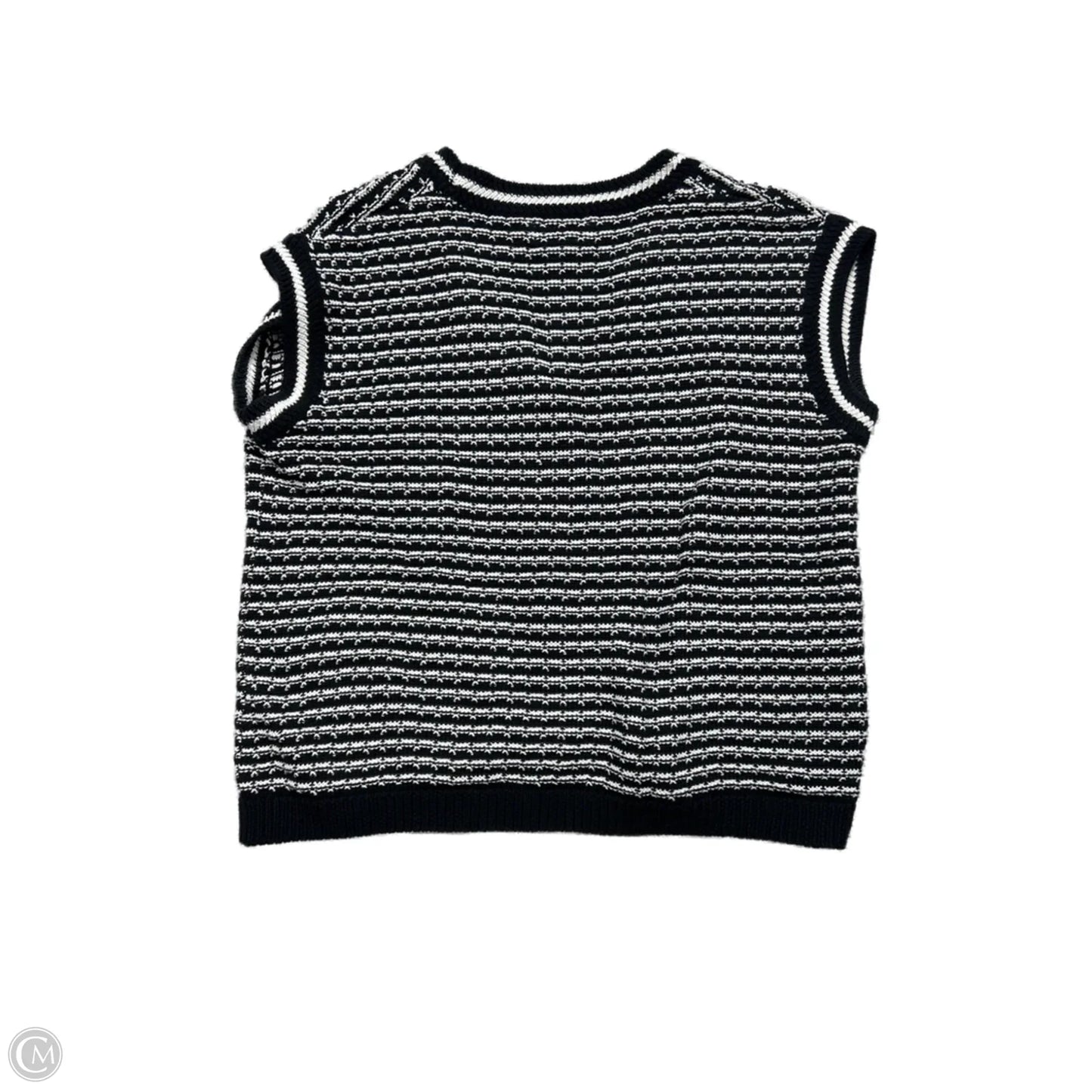 Vest Sweater By Evereve In Black & White, Size: Xs