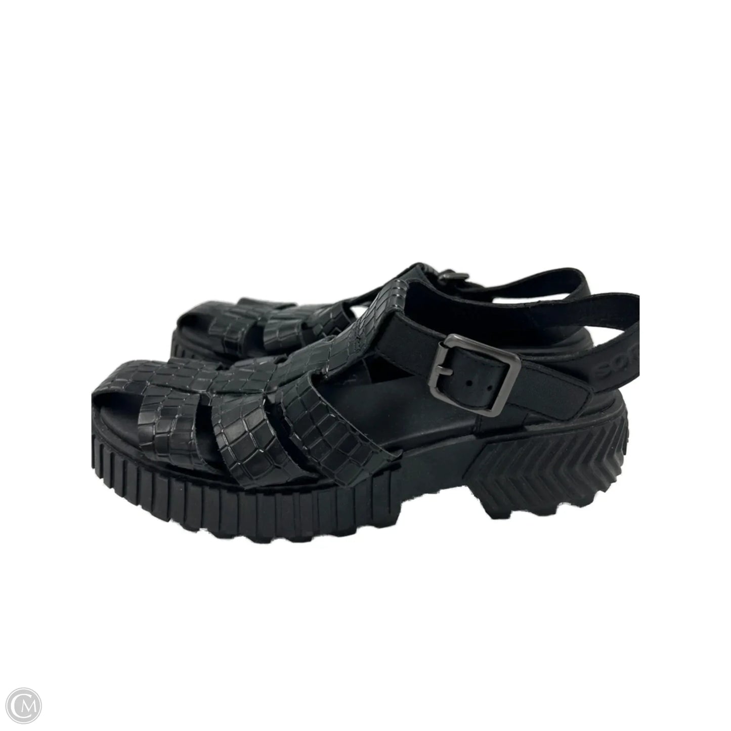 Sandals Heels Platform By Sorel In Black, Size: 8.5