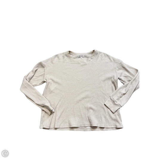 Top Long Sleeve By Evereve In Tan, Size: S