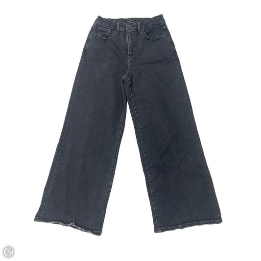 Jeans Straight By Good American In Black, Size: 8