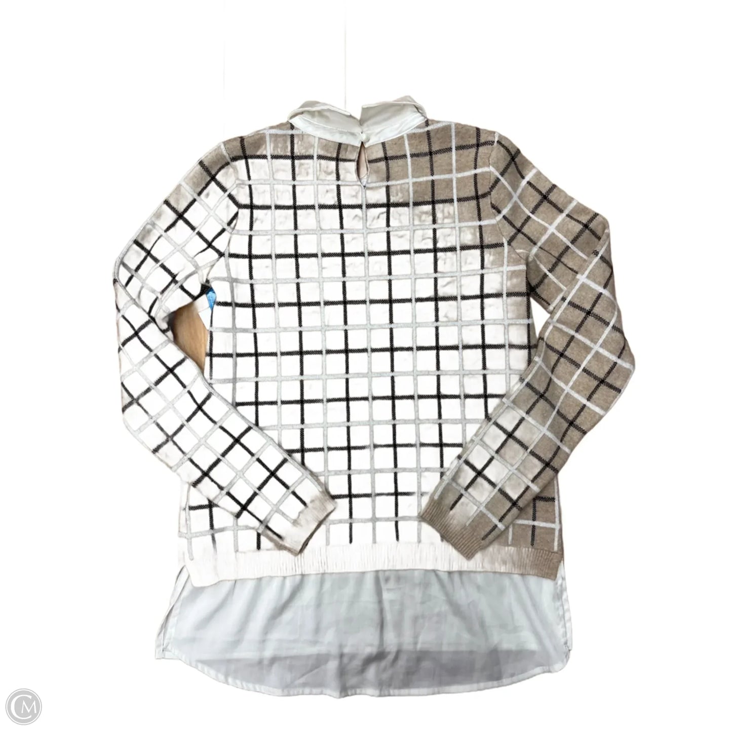 Top Long Sleeve By Tahari In Tan, Size: S