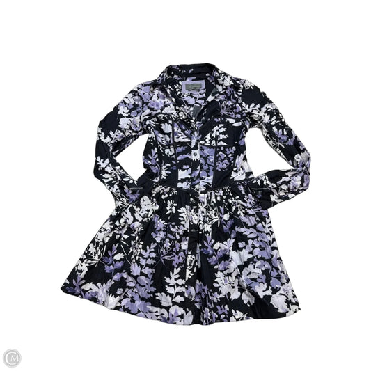 Dress Casual Short By Anthropologie In Black & Purple, Size: S