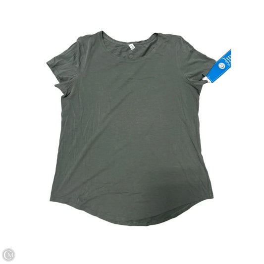 Athletic Top Short Sleeve By Lululemon In Green, Size: M