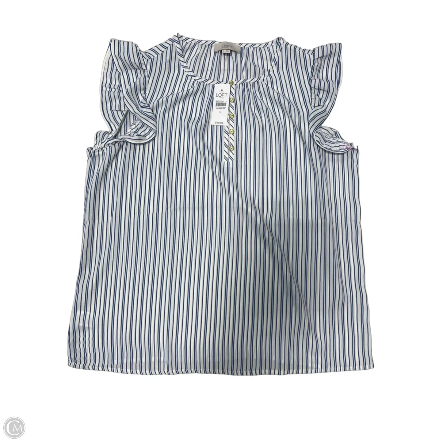 New! Top Sleeveless By Loft In Striped Pattern, Size: S