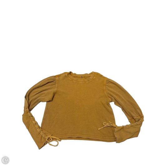 Sweatshirt Crewneck By Free People In Yellow, Size: Xl