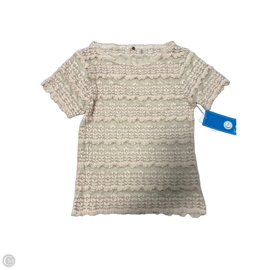 Top Short Sleeve By Free People In Cream, Size: M