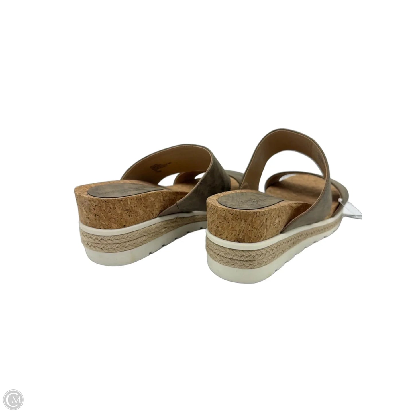 New! Sandals Heels Block By Adrienne Vittadini In Bronze, Size: 7