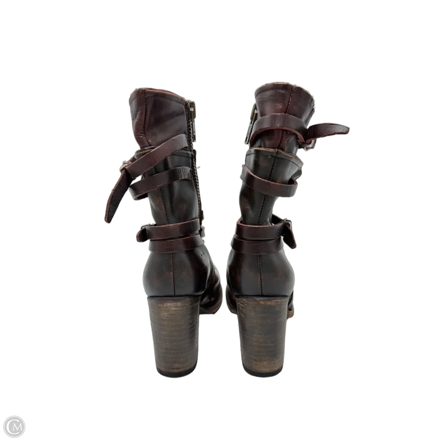 Shoes Heels Block By Freebird In Maroon, Size: 9