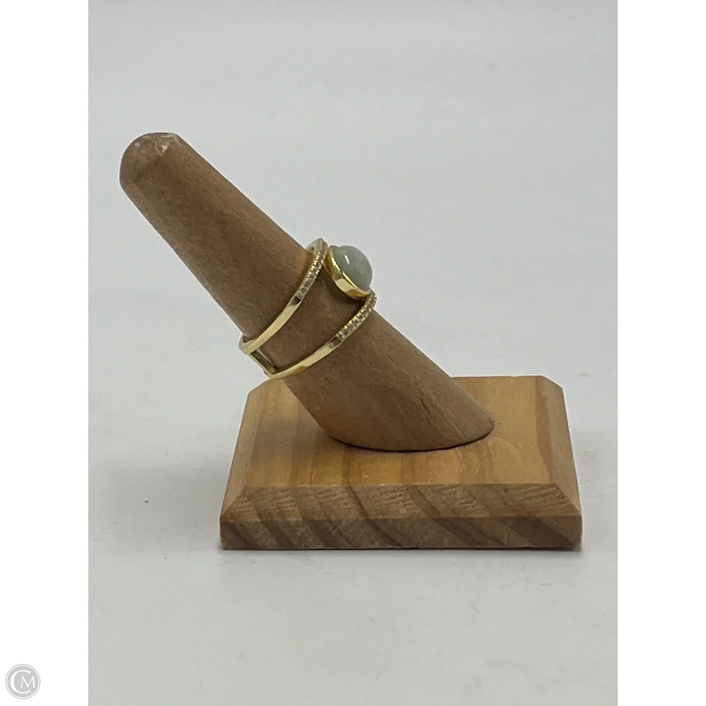 Statement Ring in Gold and Green, Size: