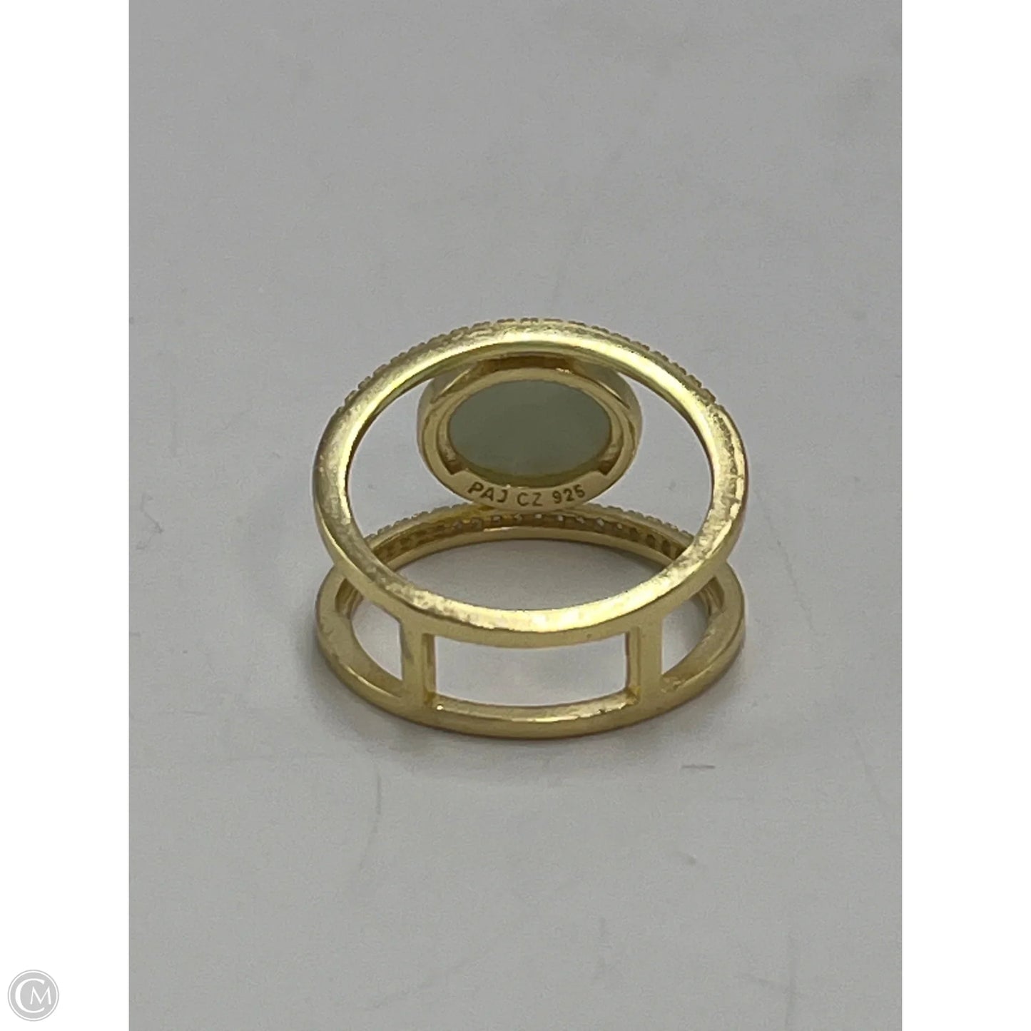 Statement Ring in Gold and Green, Size: