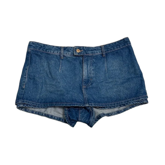 Skort / Skirt Mini / Short By Free People In Blue Denim, Size: 12