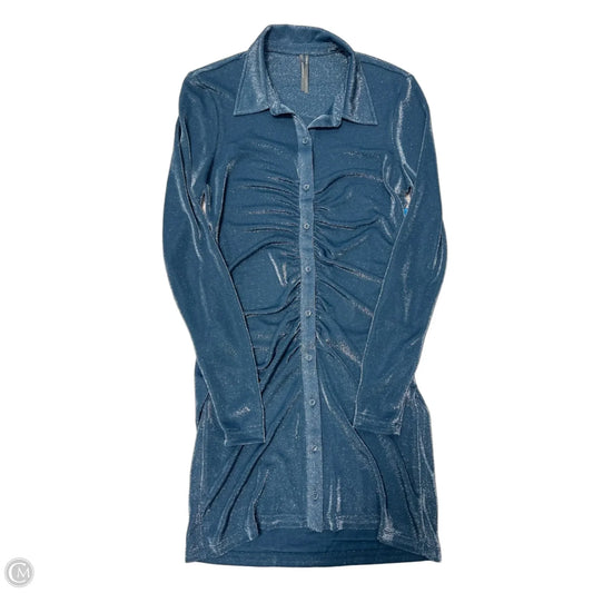 Dress Casual Midi By Anthropologie In Blue, Size: L