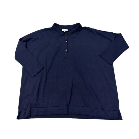 Top Long Sleeve By Tuckernuck In Navy, Size: Xxl